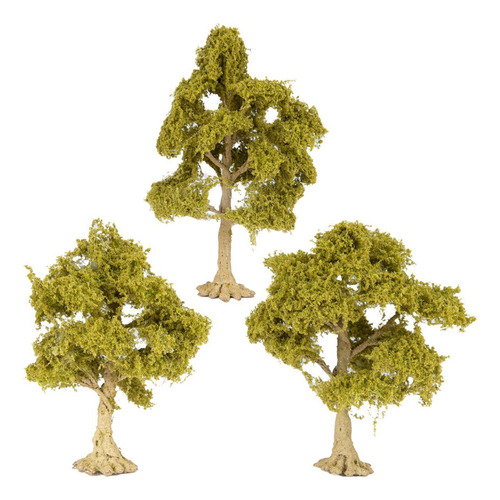 3pcs Paisagem Árvore Miniatura Mini Árvore Caducifólia