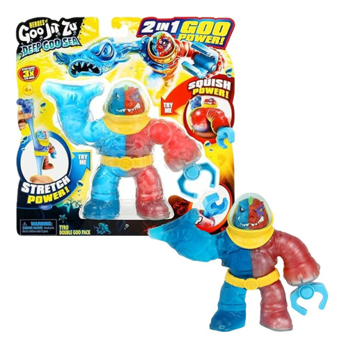 Goo Jit Zu Deep Goo Sea Boneco Elástico Estica Figura Ação