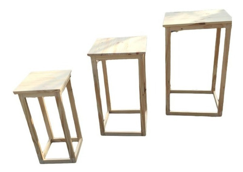 Imagen 5 de 10 de Mesas Candy Bar X 3 Rectangulares De Arrime Dressoire Apil