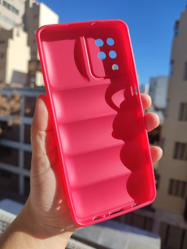 Funda Puffer Efecto Acolchado Para Samsung A12 M12 Fucsia