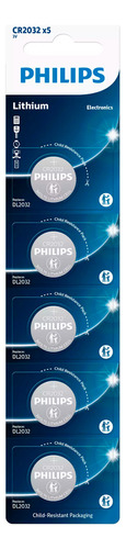 5 Baterias Cr2032 Philips