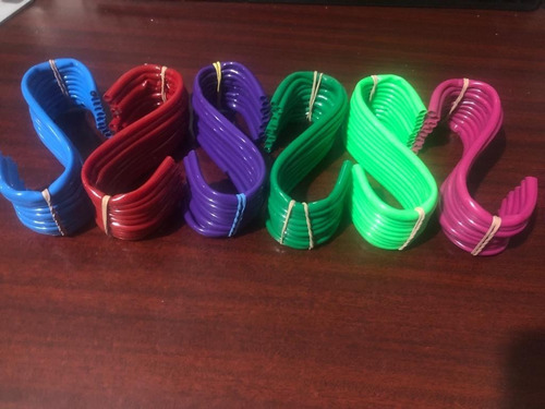 Gancho Tipo S Colgador Forrado Plastico 10 Pzas
