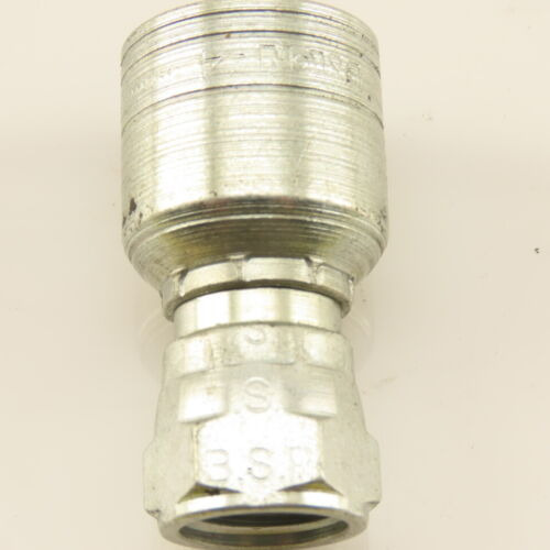 Eaton Hydraulic Crimp Fitting (-4 ) Hose X 1/4 Bsp Inve Aal