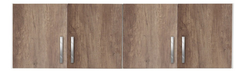 Alacena 140 Cm 4 Puertas Estantes Mueble Cocina Melamina Color Nebraska