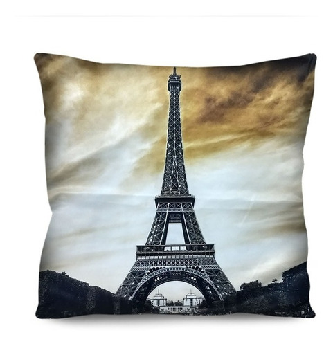 Almofada Paris Torre Eiffel 42cm Para Sofá Ou Cama R8