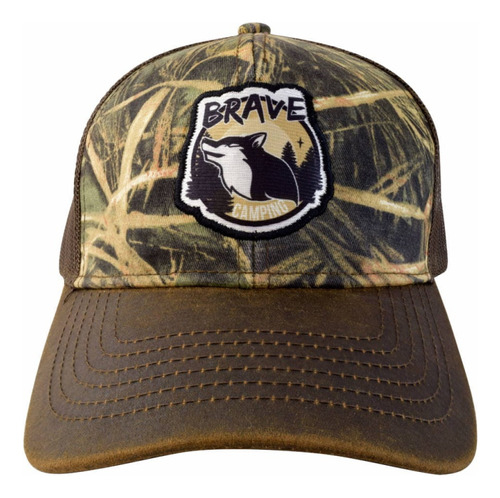 Gorra Brave Camping C/malla Café Ajustador Snapback Sion