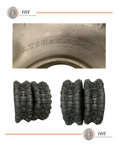 Paquete 2 Llantas 18x9.5-8 Todo Terreno P316 -¡envío Gratis! F