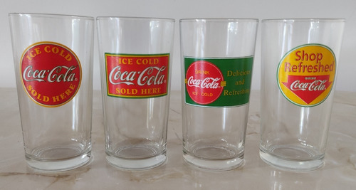 Vasos De Vidrio Coca Cola Con Litografía De La Marca