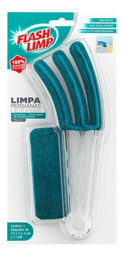 Limpa Persianas Fácil Prático Escova Microfibra - 1 Unidade