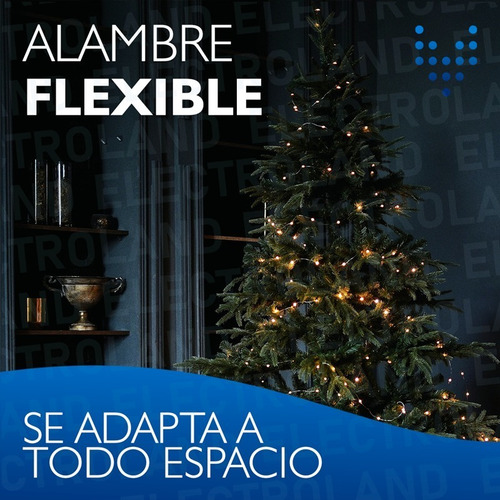 Imagen 7 de 10 de Pack X 10 Luces Guirnalda Calidas Alambre 30 Led A Pila