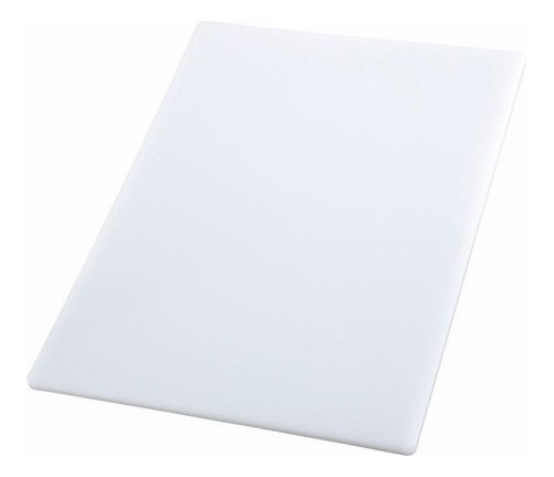 Tabla De Cortar Winco, 18 X 24 X 1/2 Pulgadas, Color Blanc