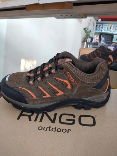 Zapatilla Ringo Cuero Epuyen 03 Visón/orange