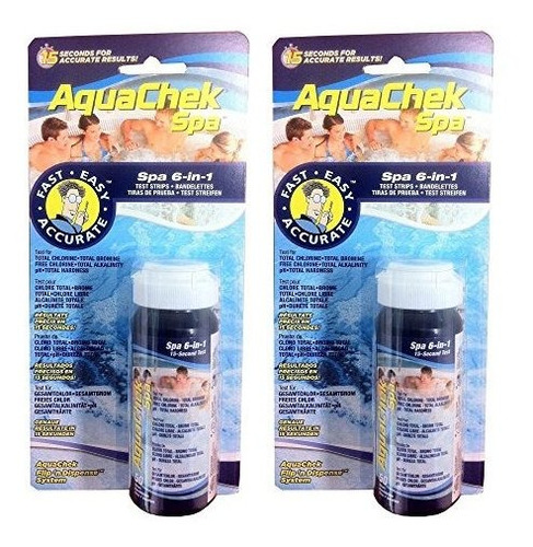 Aquachek Spa 6in1 Test Strips 2 Pack