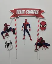 Comprar Adorno De Torta Cake Topper Oferta Listo Para Retirar-enviar Azul Super Heroes Spider Capitan Bat Super Aven