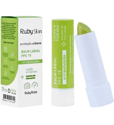 Balm Labial Fps15 Ruby Skin Proteção Urbana Ruby Rose