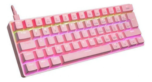 Teclado Mecanico Outemu Red 60% Rosa Oex Usb Ziggy Tc607rs