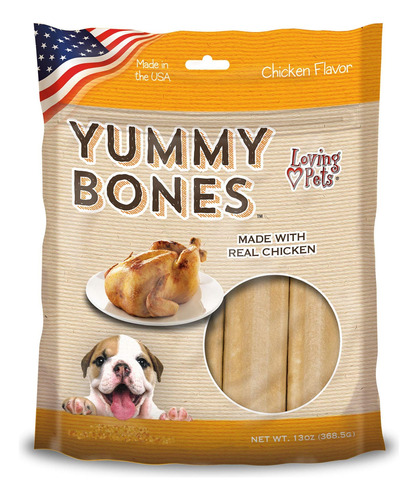 Loving Pets Yummy Bones - Huesos Rellenos Con Sabor A Pollo