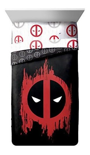 Marvel Deadpool Invasion Twinfull Comforter Super Soft Kids