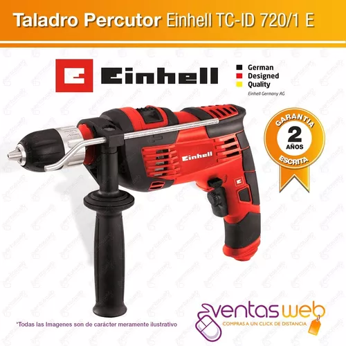 Einhell Taladro percutor TC-ID 720/1 E (perforación/taladrado percusión,  portabrocas liberación rápida 13 mm, electrónica velocidad, rotación hacia