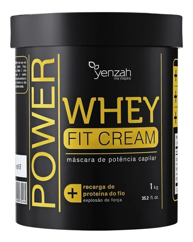 Máscara Yenzah Whey Fit Cream Potência Capilar Proteína 1kg