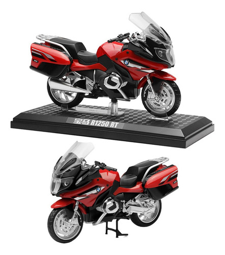 Bmw R1250rt Miniatura Metal Moto Con Base Expositora 1/12