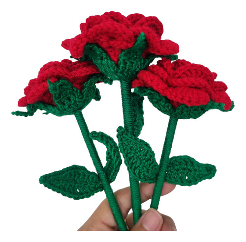 Rosas Tejidas A Crochet Eternas 