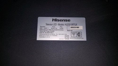 Placa Hisense Hle5015rtux 4k Ultra Hd Para Repuestos