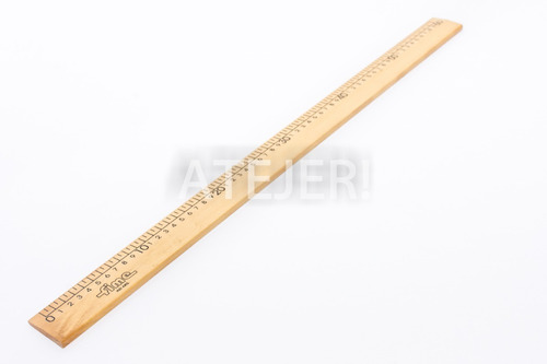 Imagen 2 de 8 de Regla De 60cm Fime De Madera Lustrada