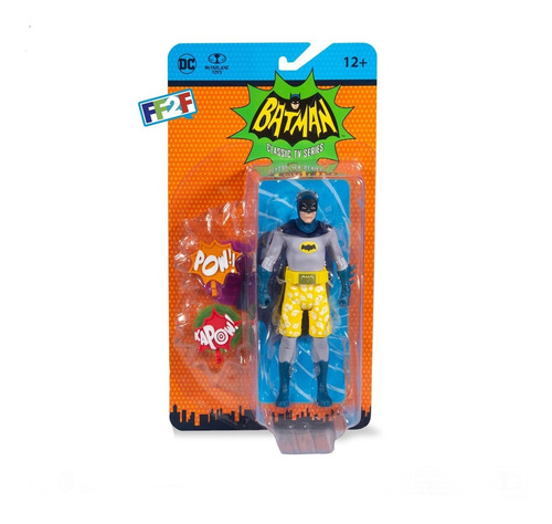 Adam West Batman Swim Shorts 1966 Mcfarlane Dc Comics (Usado)