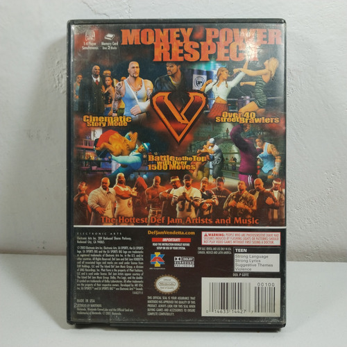 Def Jam Vendetta - Solo Estuche Con Manual ** No Disco ** (Usado)