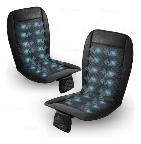 Zone Tech - Cojín Para Asiento De Coche, Color Negro, Negro, Universal