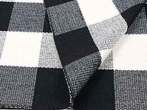 Imagen 3 de 7 de Homcomoda Tartan Cuadros De Algodon Zona Alfombra Mano Tre