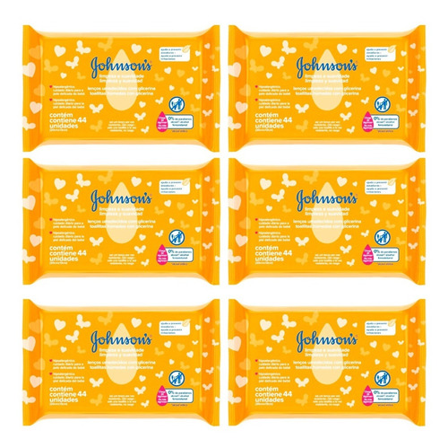 Johnson's Baby Kit X6 Toallitas Humedas Limpieza Suavidad