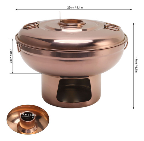 Olla China De Carbón Caliente De Acero Inoxidable
