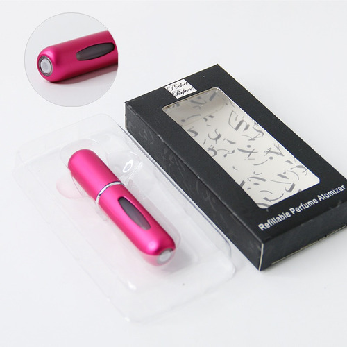 2 Mini Atomizador Para Perfume Recargable Capsula Viaje Rojo