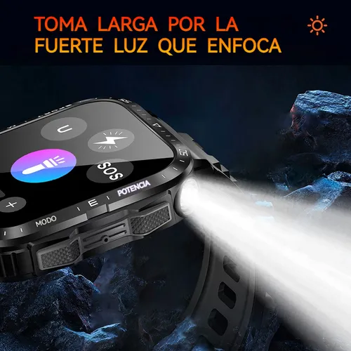 Smartwatch Luz Violeta Reloj Inteligente Hombre Bluetooth Ll
