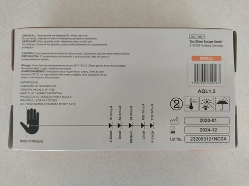 Guantes De Nitrilo Descartables Caja Por 100 Unidades