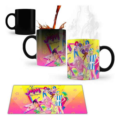 Taza Mágica Dibujos Series 80's 90's 2000 Retro - En Caja Negro Jem Y Los Hologramas