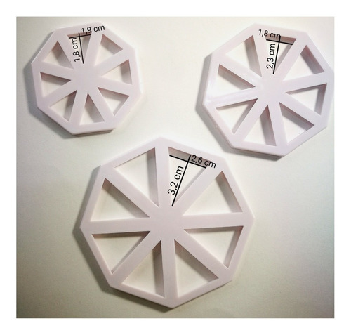 Imagen 3 de 10 de Setx3 Molde Cortante Banderines Fondant Porcelana Belgrano