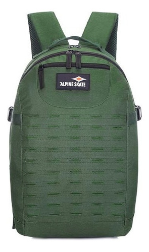 Mochila Militar Alpine Skate Tactica Camping Notebook Molle Color Verde Diseño de la tela Liso