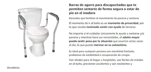 Chasis De Seguridad Para Baño Wc Con Soporte Para Brazo