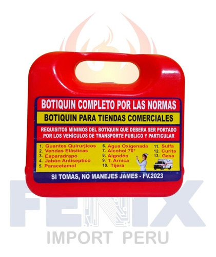 Botiquin Portátil De Primeros Auxilios Tipo Lonchera
