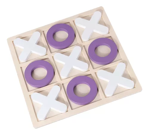 Tabuleiro de madeira Tic TAC Toe Jogo Inteligente Engraçado Jogo de Mesa  para Crianças Adulto