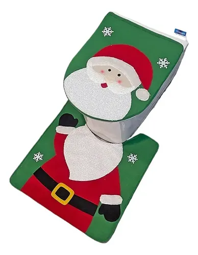 Juego De 2 Fundas Para Asiento De Inodoro De Navidad TUNC Diseno De Papa Noel Juego De 2 Fundas Para Asiento De Inodoro De Navidad TUNC Diseno De Papa Noel