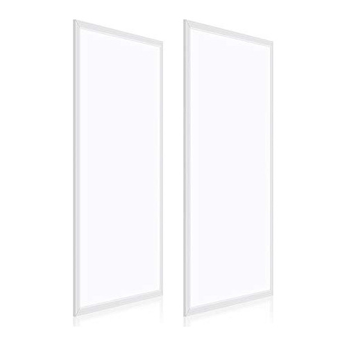 2 Pack 2x4ft Montaje Empotrado Led Panel Plano Luz 60w