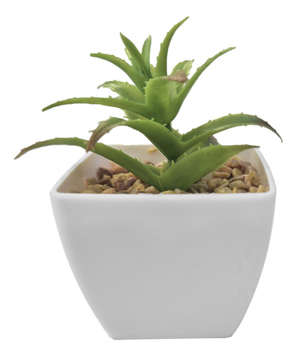 Planta Artificial Suculenta Con Maceta Hojas X3 Unid Sheshu Color Mod 5
