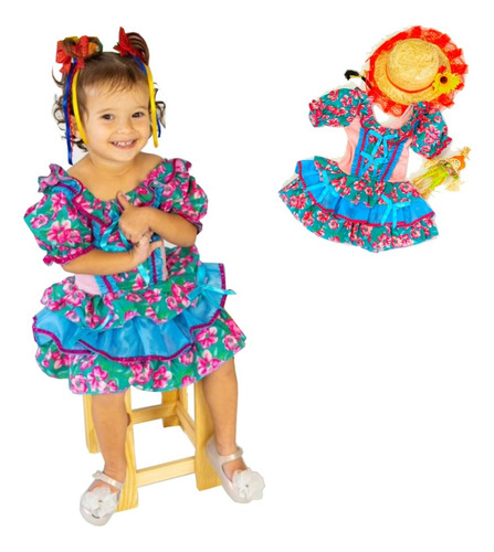 Vestido De Caipirinha Infantil Babado