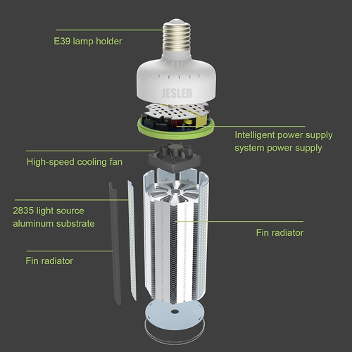 Jesled Bombilla Led De Mazorca De Maíz De 100 W, Luz Diurna