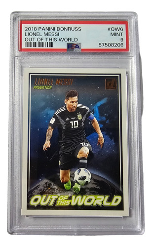 Tarjeta Psa 9 Lionel Messi Panini Out Of The World Argentina