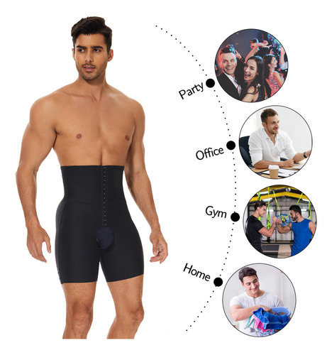 Faja Bóxer De Control De Abdomen Tiro Alto Para Hombre